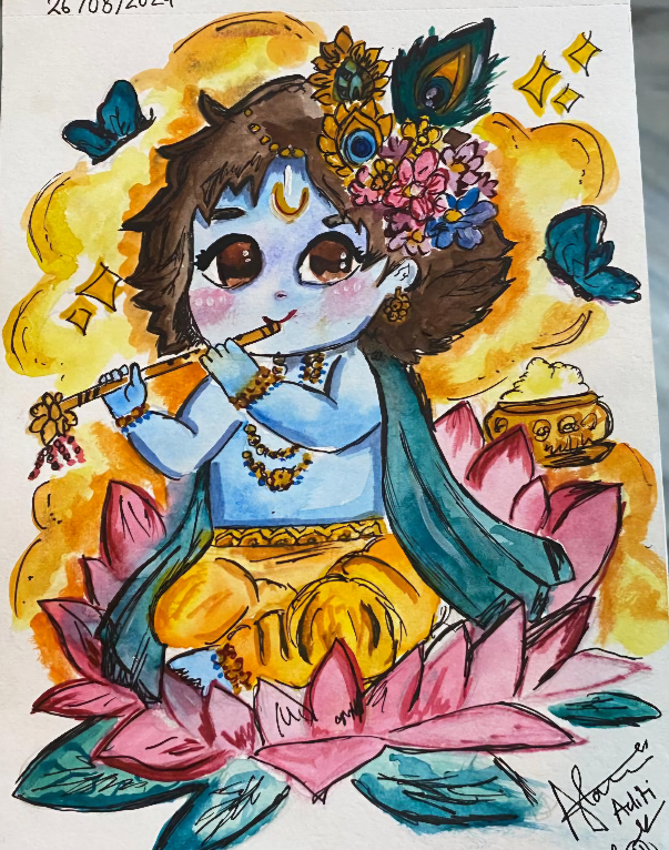 Painting  by Aditi Saxena - Kanha Ji