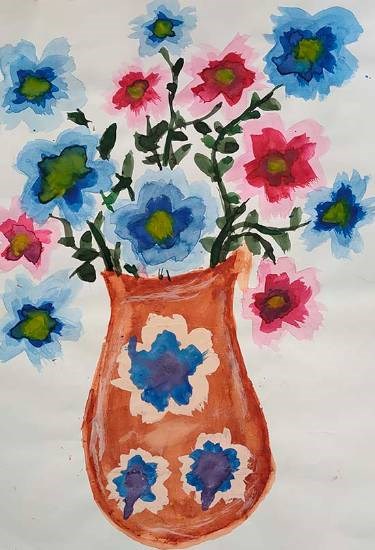 Flower Pot, painting by Aditi Saxena