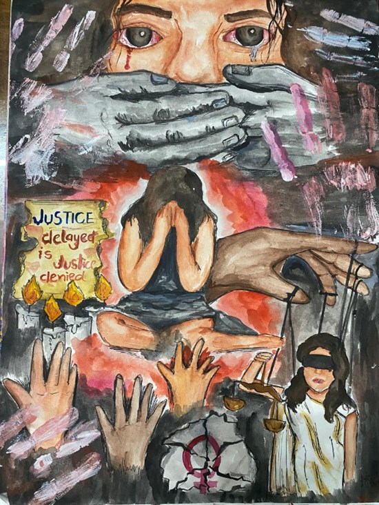 Justice, painting by Aditi Saxena