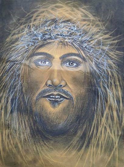 Jesus Christ (Our Father), painting by Anjali Yadav