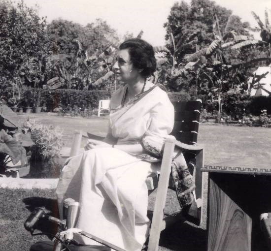 Prime Minister Indira Gandhi during an interview, photograph by Prem Vaidya