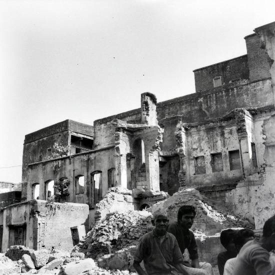 East Pakistan, Dacca, destroyed Hindu area, photograph by Prem Vaidya