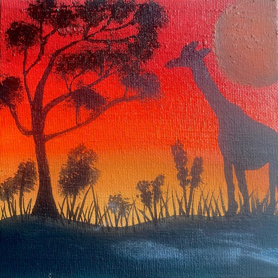 Tropical Evening, painting by Shambhavi Singh
