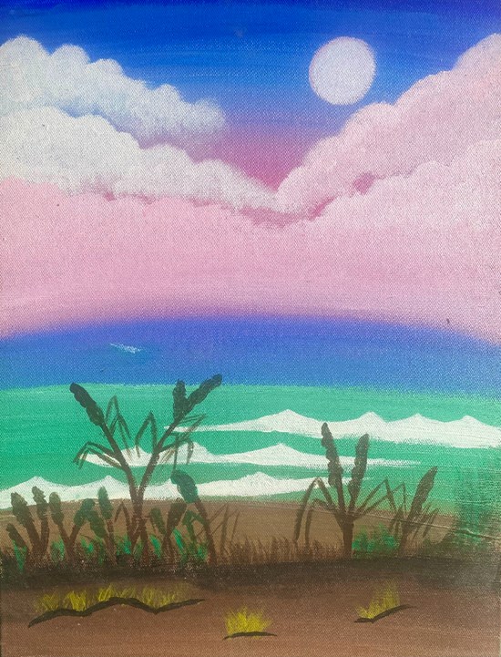 Cloudy Day, painting by Shambhavi Singh
