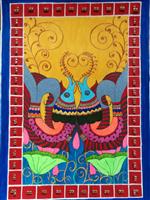 Paintings by Anupa Paul - Madhubani Fish Motif Folkart