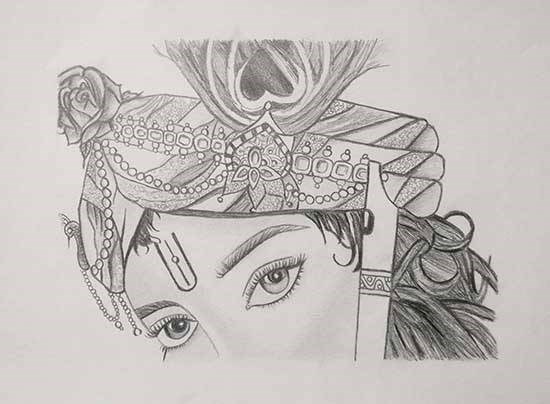 Kanha The Symbol of Beauty, painting by Divyanshu Kaushik