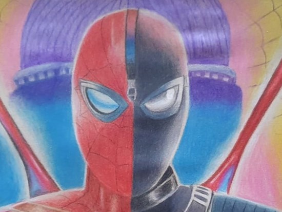 Spiderman, painting by Shreya Belgundi
