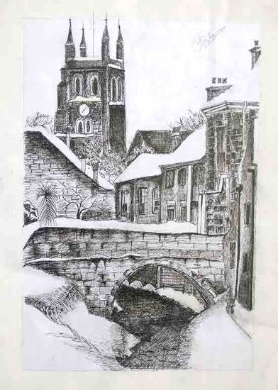 Architecture, painting by Yishita Naidu