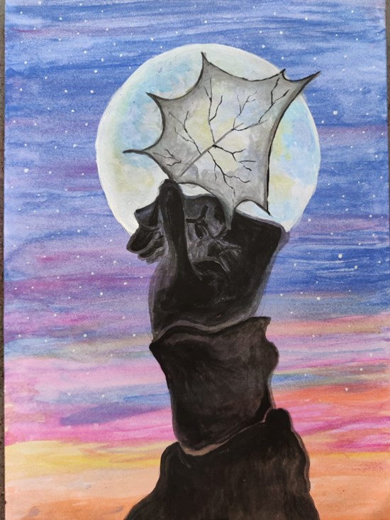 Eve mood, painting by Aashi singh