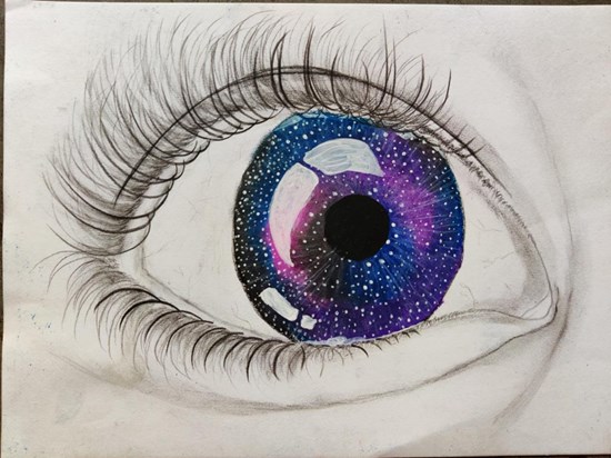 AN open eye, painting by Aashi singh