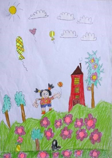 Children, painting by Gitika Rautaray