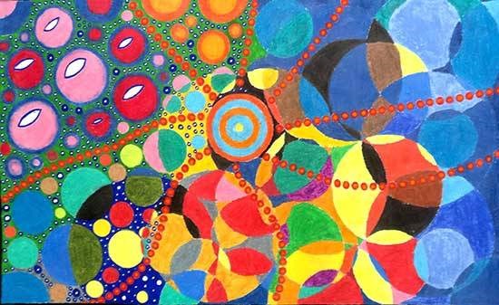 Universe of Circles, painting by Saumya Mittal