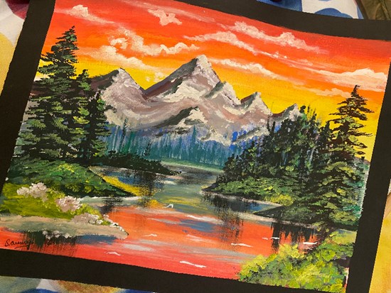 Mountains, painting by Saumya Mittal
