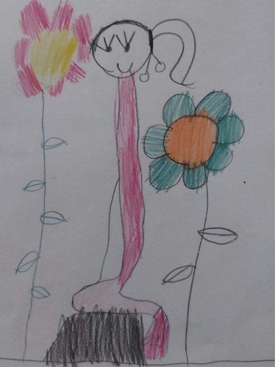 Nature girl, painting by Manasvee Kolluru