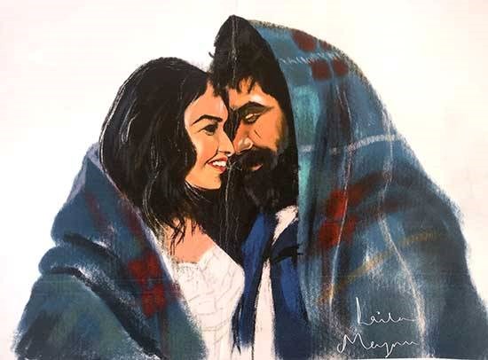 Love is eternal, painting by Anupam Pal