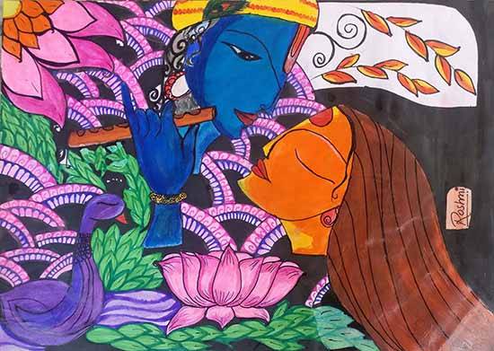 Painting  by roshni asawa - Radha Krishna