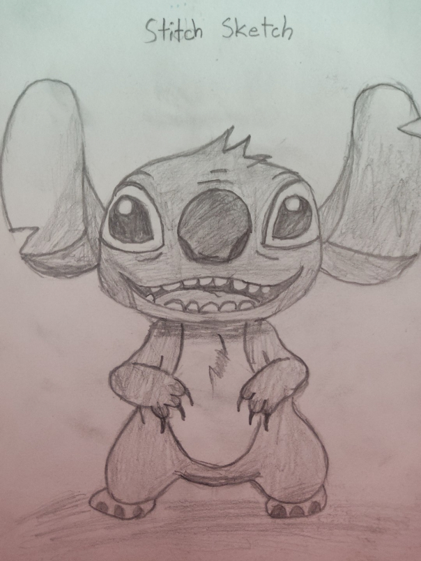 Painting  by Aarnav Pillai - Stitch Disney character