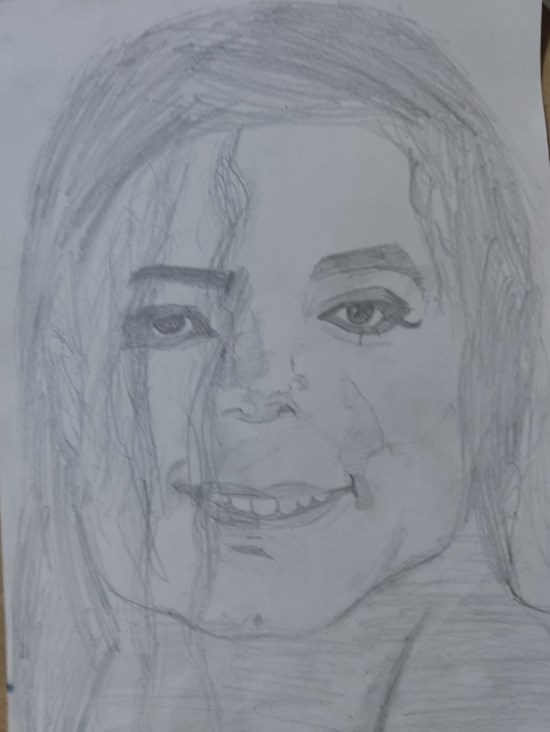 Michael Jackson, painting by Aarnav Pillai