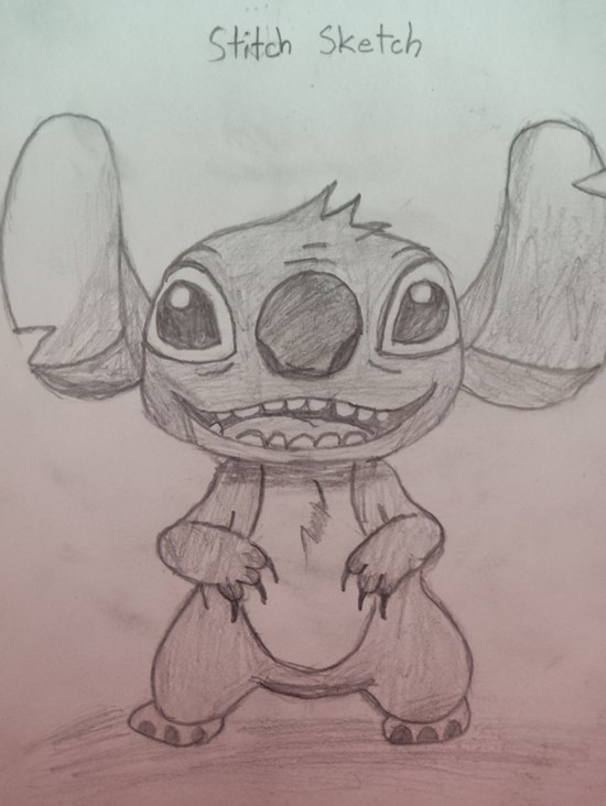 Stitch Disney character, painting by Aarnav Pillai