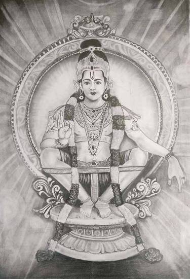 Painting  by Yadhukrishna K - Swami Saranam Ayyappa