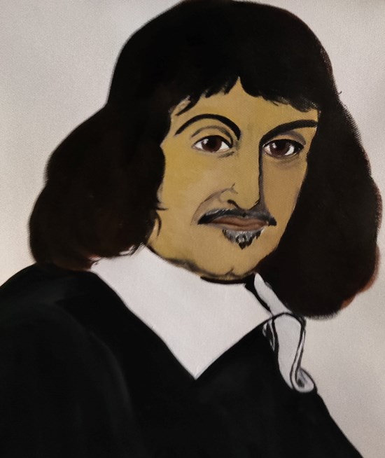 Descartes, painting by Richie Dalai