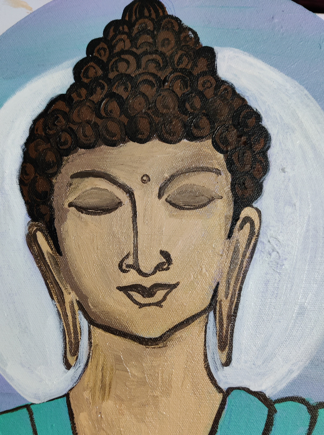 painting by Richie Dalai - The Buddha