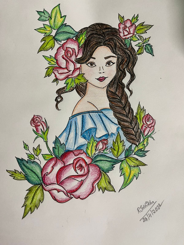 Design  by Jothikha  - Floral girl