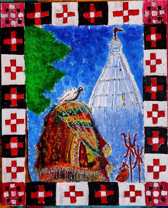 Maa Manikeswari,Chhatar Yatra, painting by Pracheta Panda