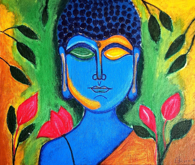 Painting  by Pracheta Panda - Buddha painting
