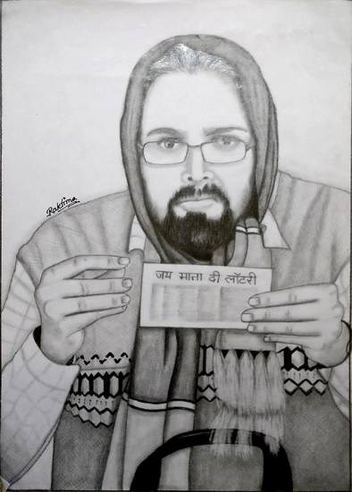 Bhuvan Bam, painting by Raktima Sau