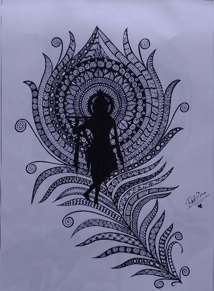 Lord Krishna, painting by Raktima Sau