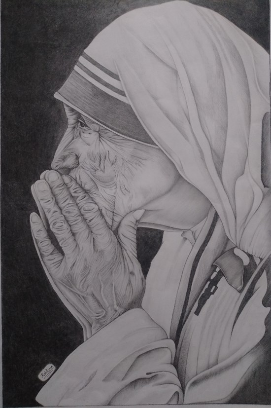 Mother Teresa, painting by Raktima Sau