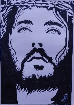 Lord Jesus Christ, painting by Raktima Sau