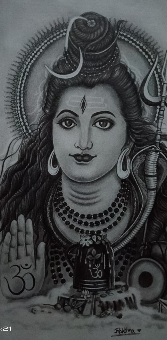 Lord Shiva ??, painting by Raktima Sau