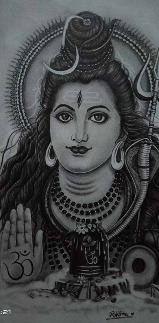 Lord Shiva, painting by Raktima Sau