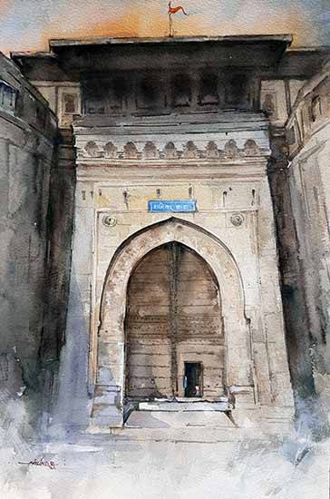 painting by Milind  Bhanji - Great Empire - Shaniwarwada, Pune