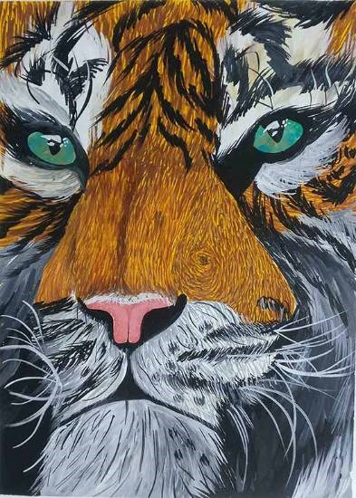 Tiger, painting by Aarya Karnik