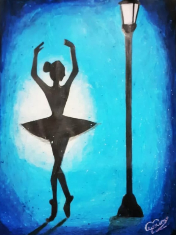 Painting  by Garima Badola - The Night Ballerina