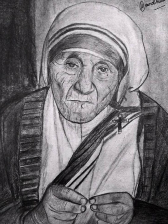 Mother teresa, painting by nandhini RT RT