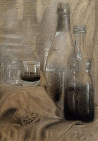 Cheers!, painting by Khaled Hamdy .H