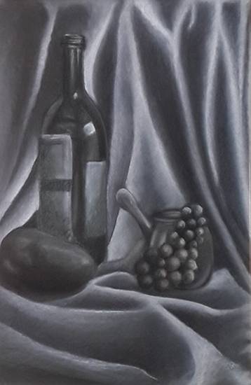 painting by Khaled Hamdy .H - Fruit and Drink