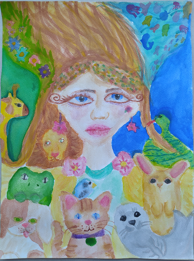 Painting  by Eylul Celikkiran - I love animals