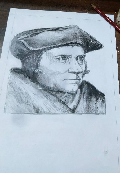 Portrait of St.Thomas Moore, painting by Divya Joseph