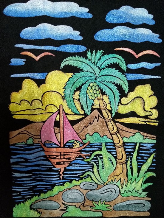 God's own country, painting by Divya Joseph