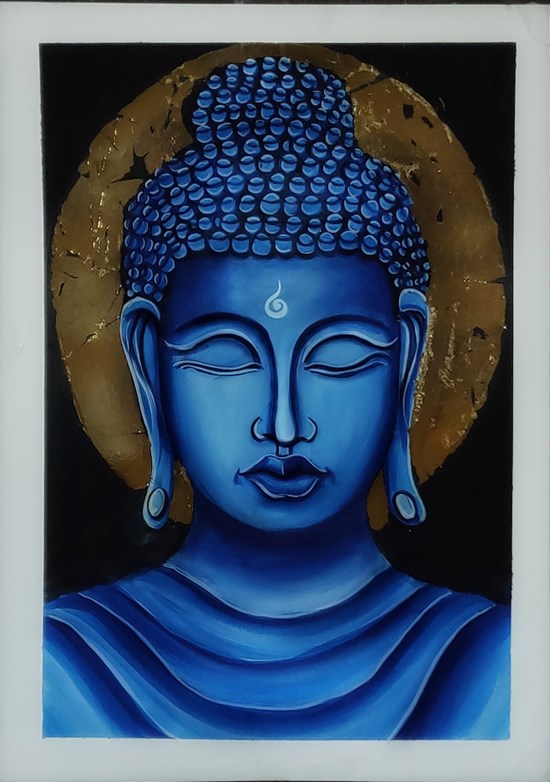 Buddha, painting by Sumaid Pal Singh Bakshi