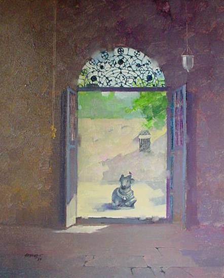 Nandi, painting by Anwar Husain