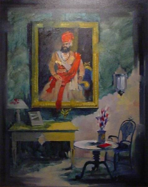 Nostalgia -7, painting by Anwar Husain