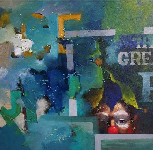 A Clown, painting by Anwar Husain