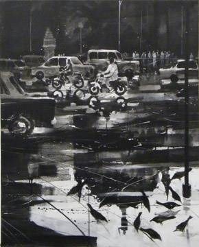 Memories X, painting by Anwar Husain