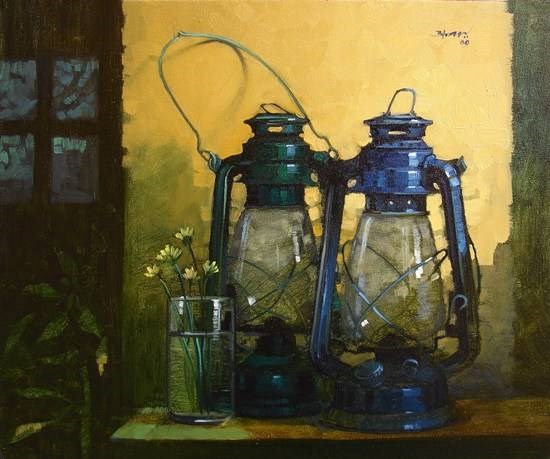Memories VI, painting by Anwar Husain